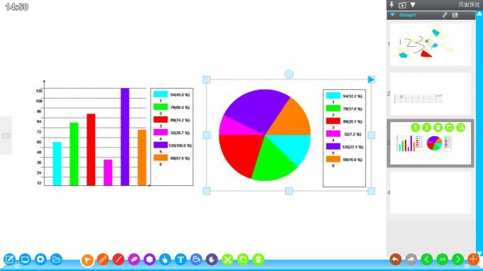 School Teaching Whiteboard Electronic Smart Board , Interactive Boards For Business