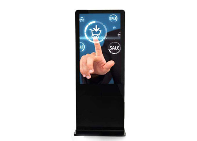 Network Wifi Advertising Monitors Lcd , Floor Standing Digital Advertising Screens